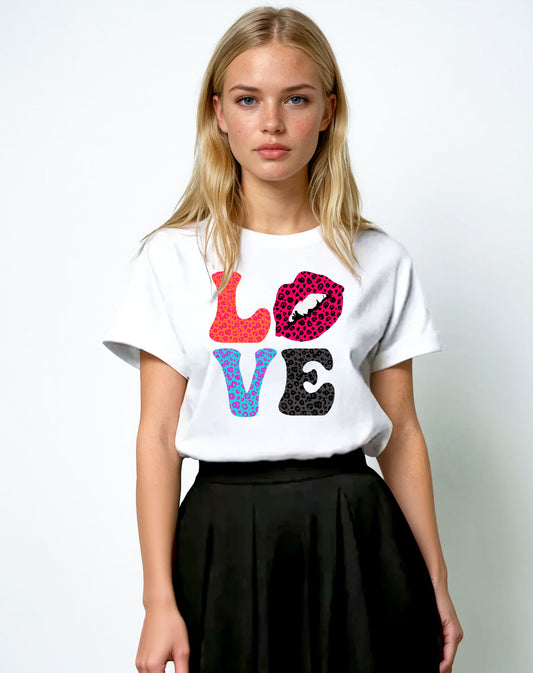 A Fierce Leopard Romance Tshirt In White