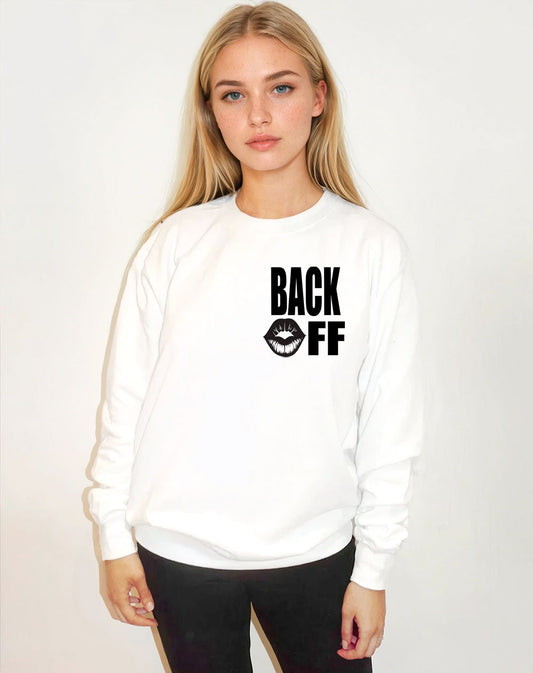 Back off Sweater in White
