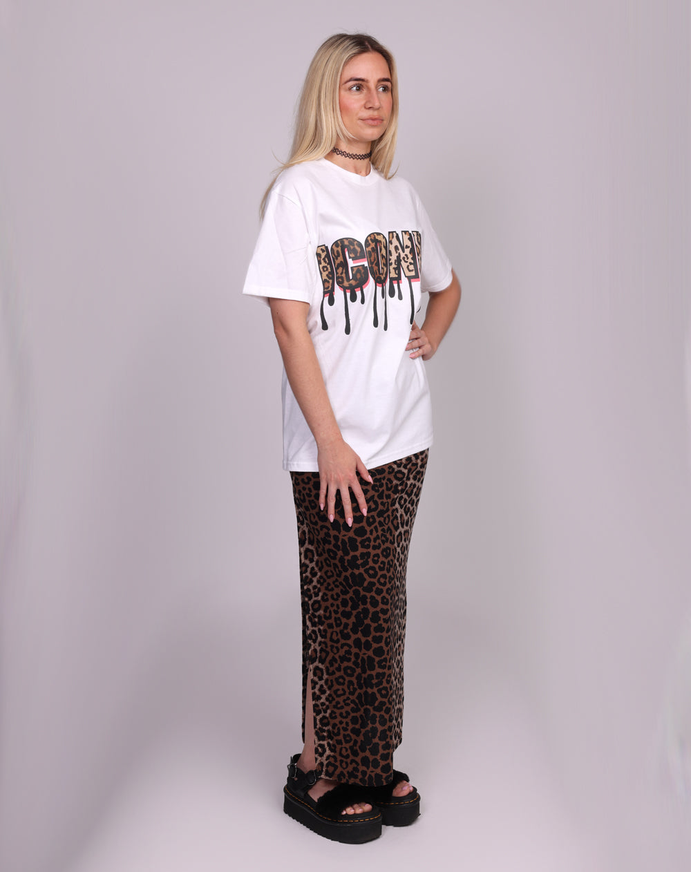 Iconic Instinct Drip Tshirt In White