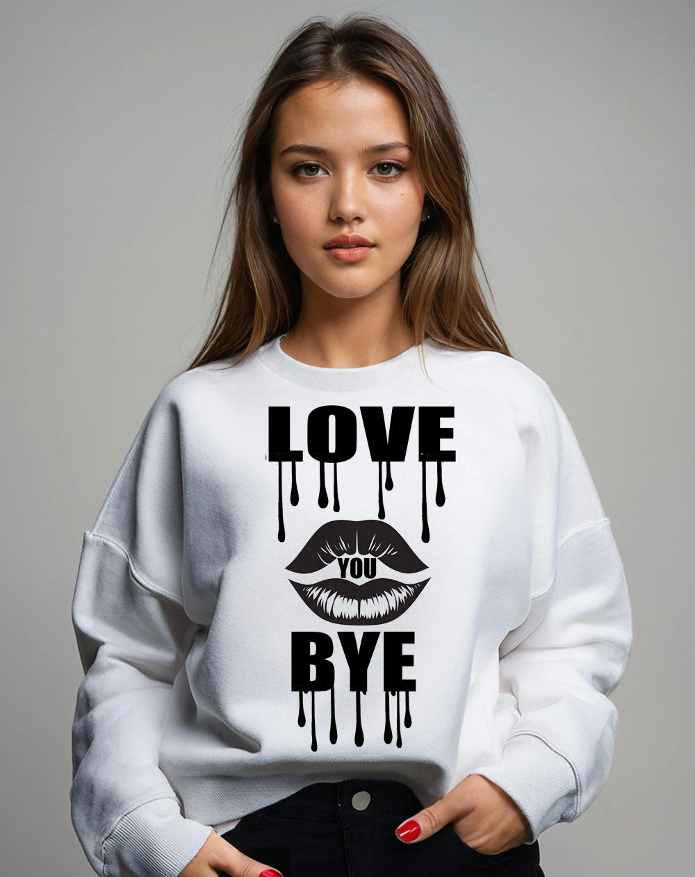 Love you bye Sweatshirt in White