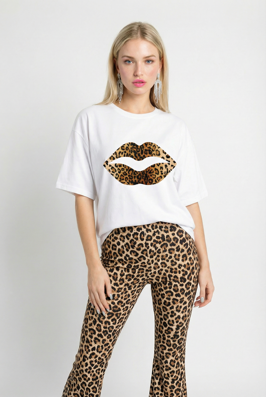 Leopard Lip Tee