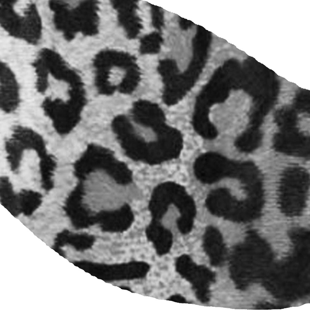 Black and White Leopard Lip Jumper In White