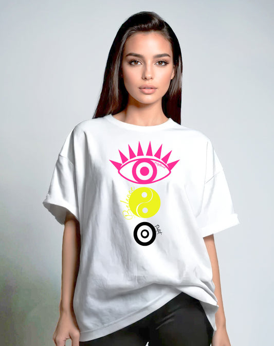 Visionary Neon Guardian Tshirt In White