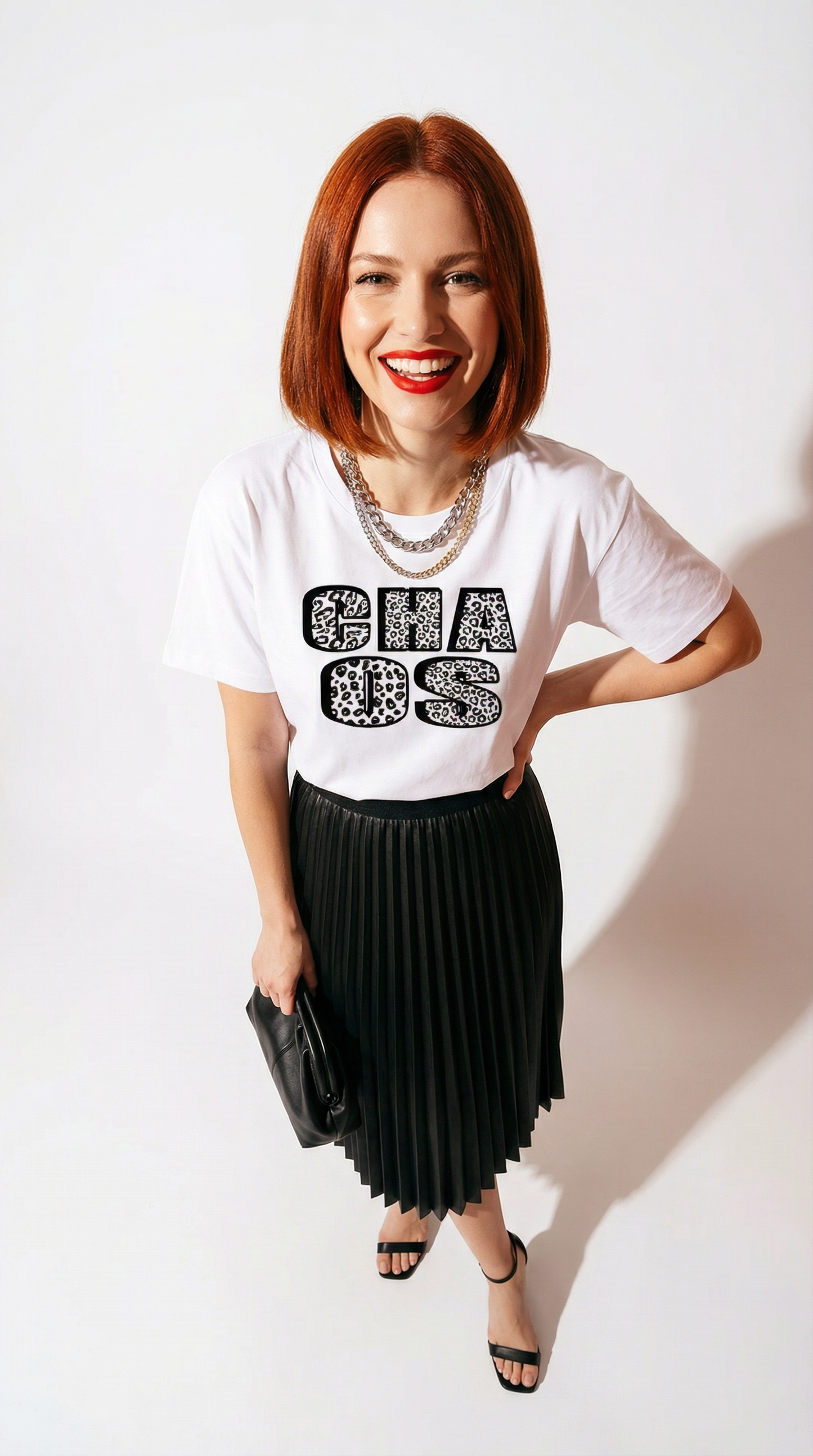 Wild Chaos Graphic Tshirt In White