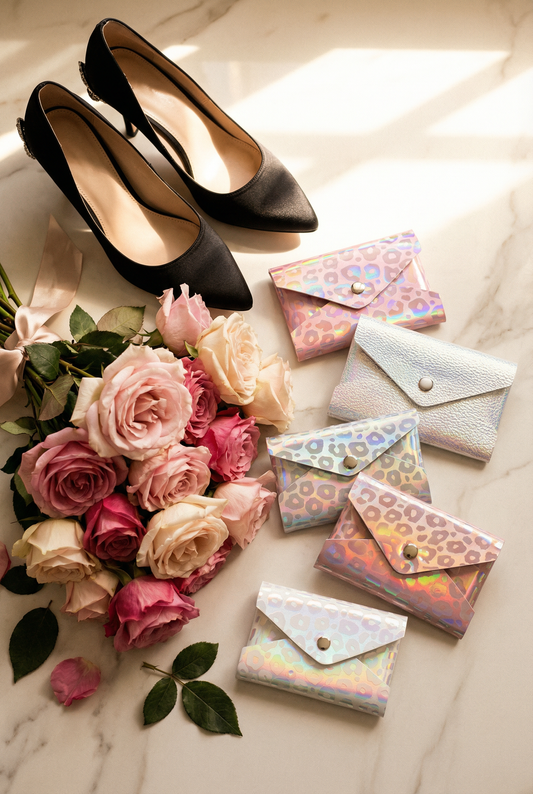 Iridescent Leopard Envelope Card Holder