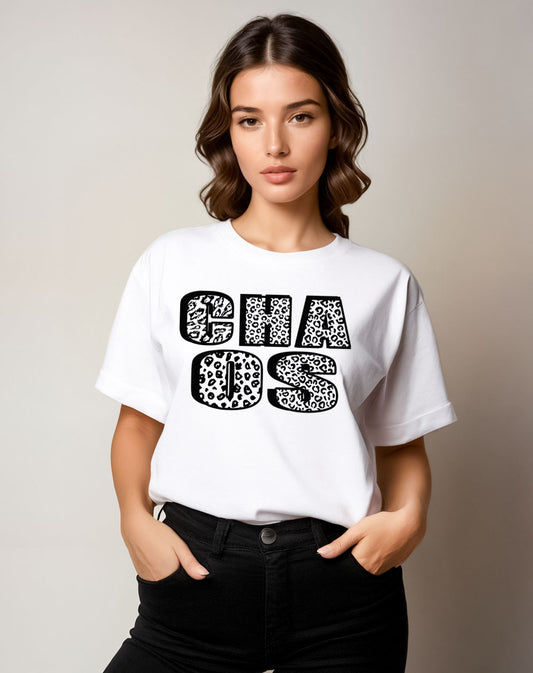 Wild Chaos Graphic Tshirt In White