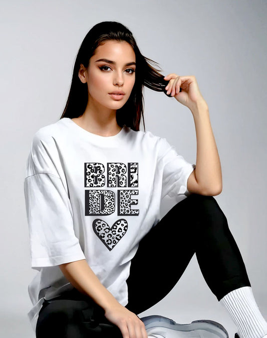 Happily Ever Wild Bride T-Shirt In White