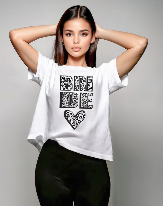 Happily Ever Wild Bride T-Shirt In White