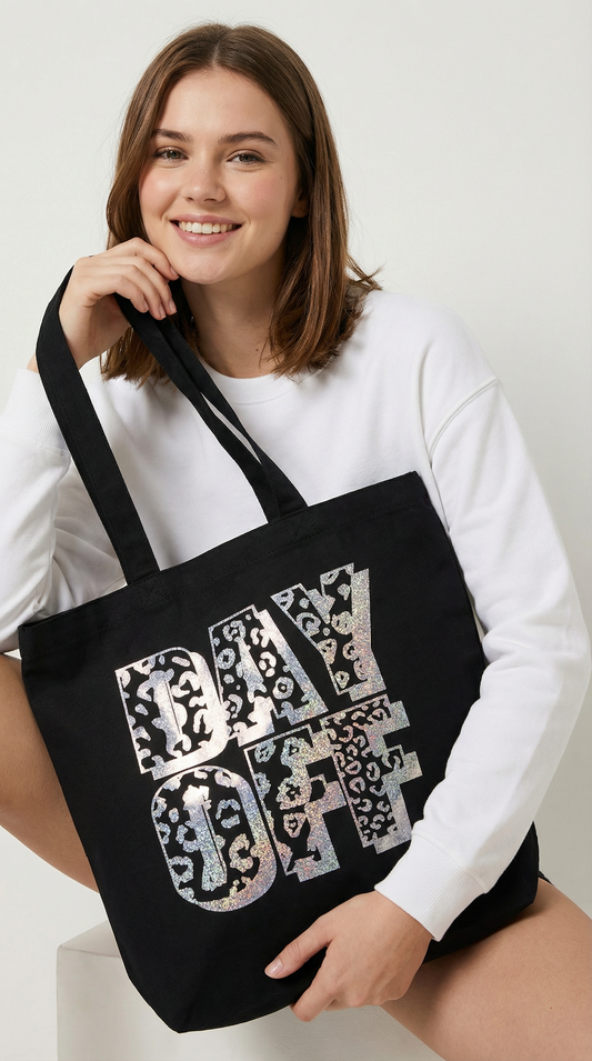 Day Off Tote Bag In Black
