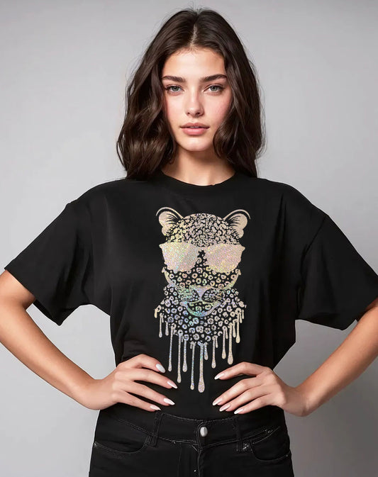 Gold Leopard Drip Visionary Tshirt