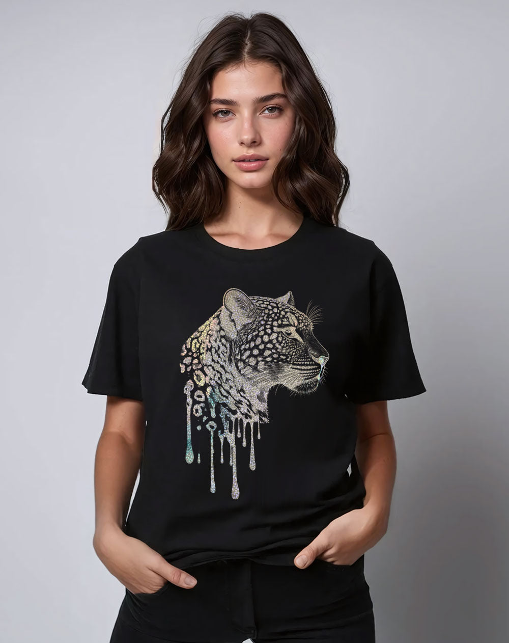 Urban Gold Leopard Drip Tshirt