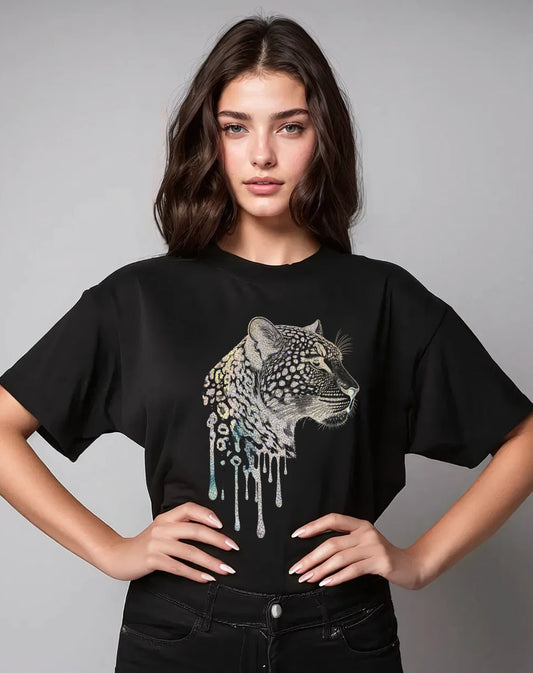 Urban Gold Leopard Drip Tshirt