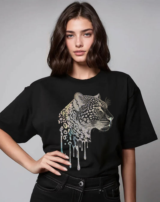 Urban Gold Leopard Drip Tshirt
