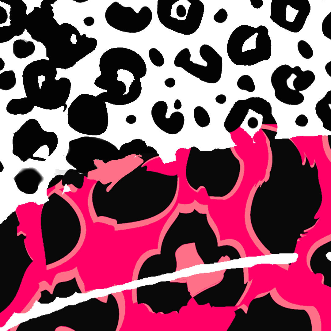 Pink Leopard Hooded Hunter Sweatshirt in White