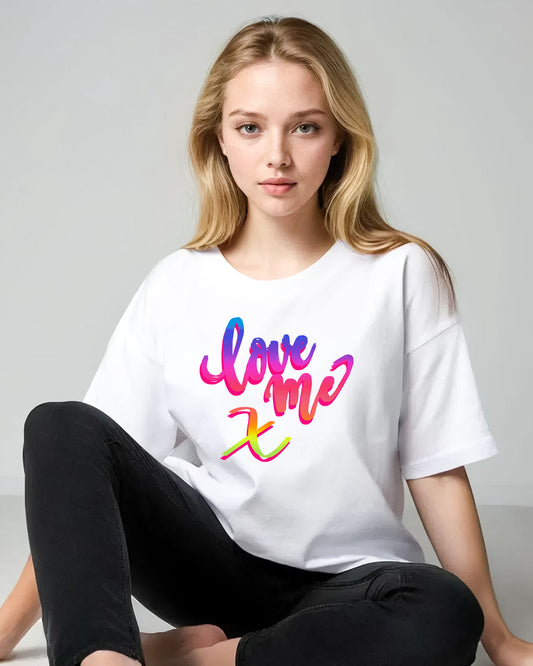 Rainbow Love Graphic Tshirt in White