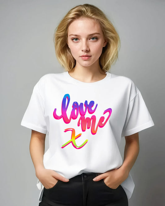 Rainbow Love Graphic Tshirt in White