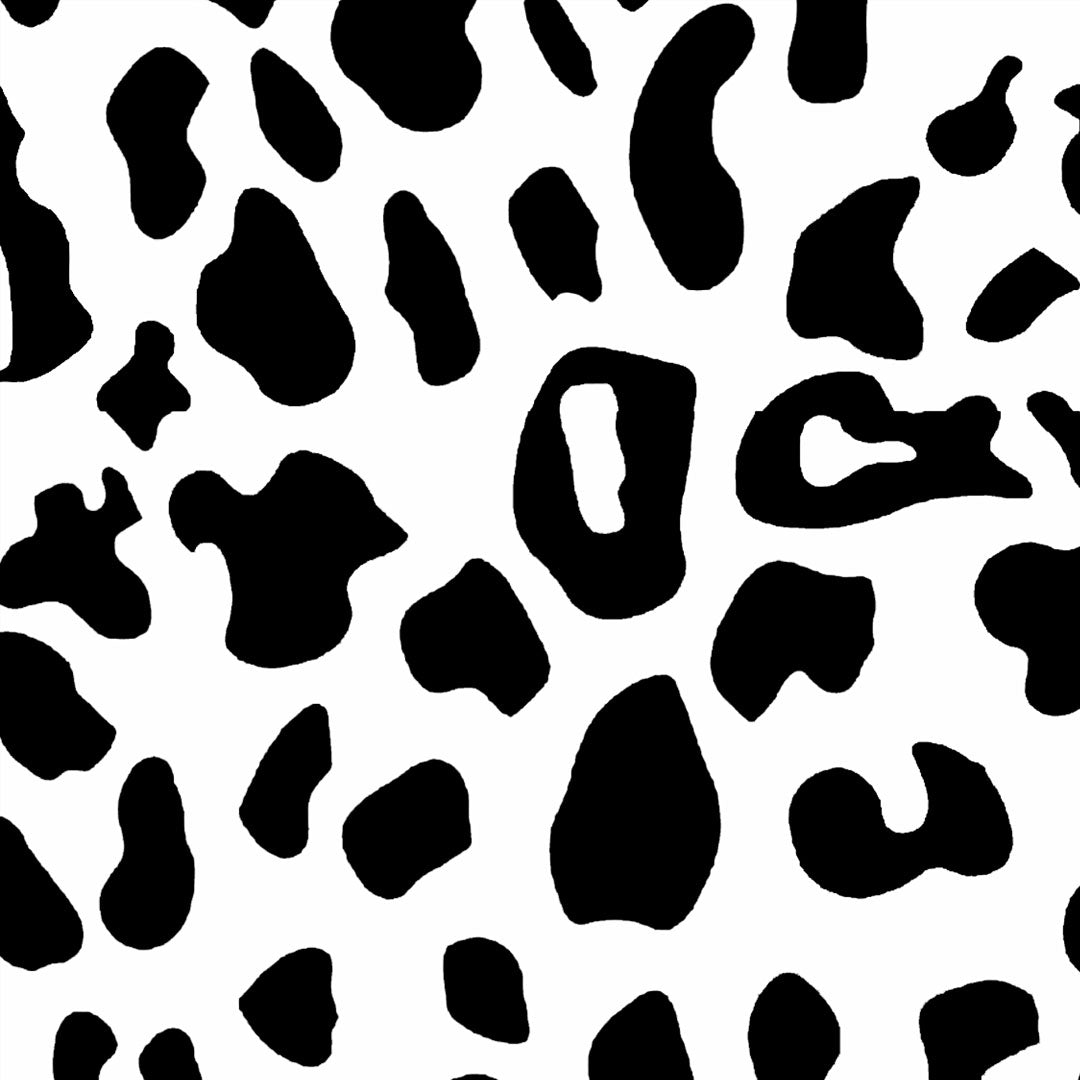White Tshirt with Leopard Heart in Monochrome