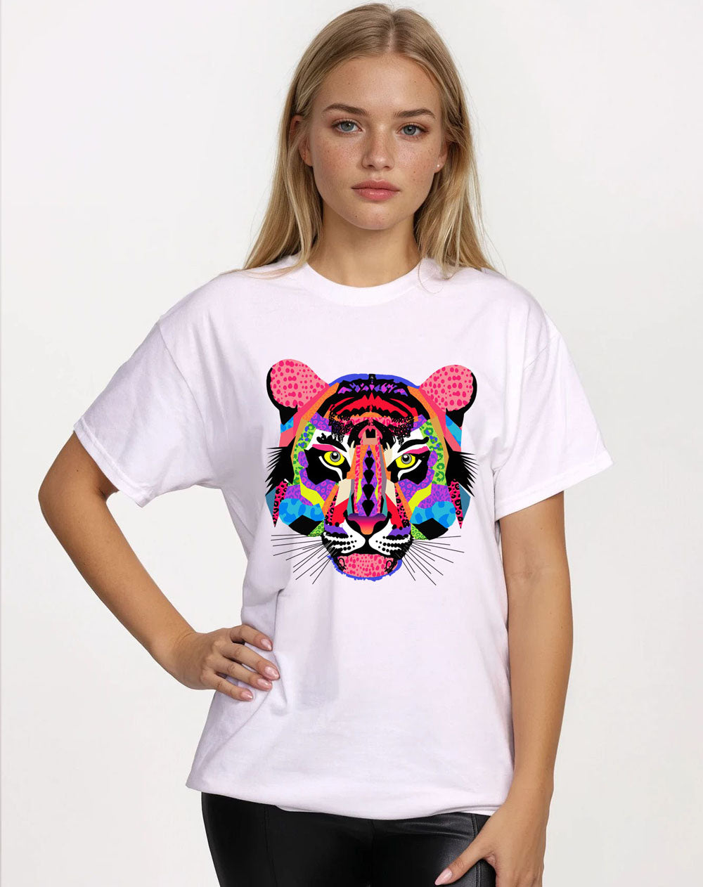 Mosaic Leopard Tiger Tee
