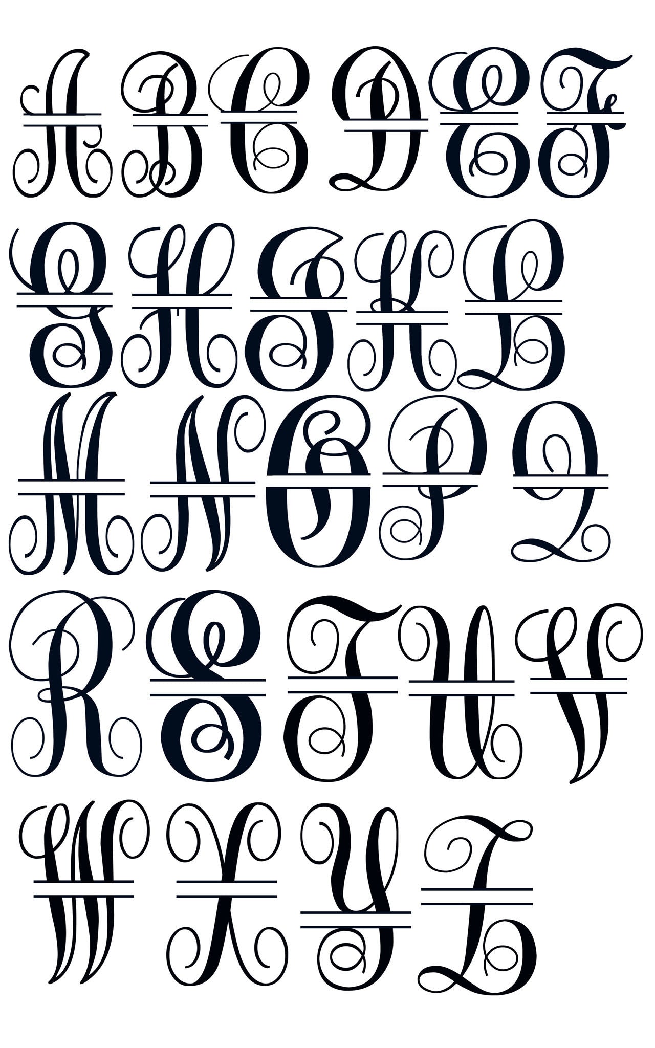 Personalised Monogram Letter Silver Outline Tshirt Top In Black