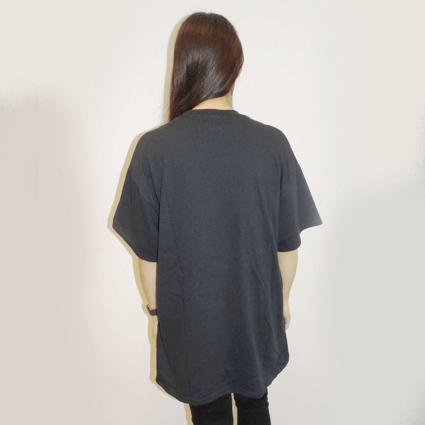 Personalised Name Outline Silver Foil Tshirt Top In Black