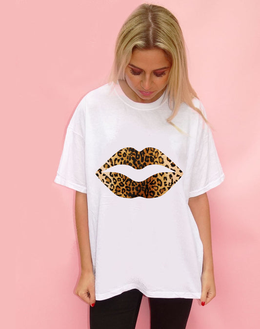 Leopard Lip Tee