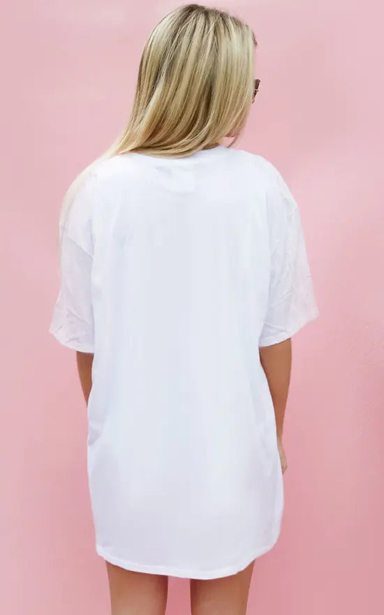 Black Leopard Tiger Drip Tshirt In White