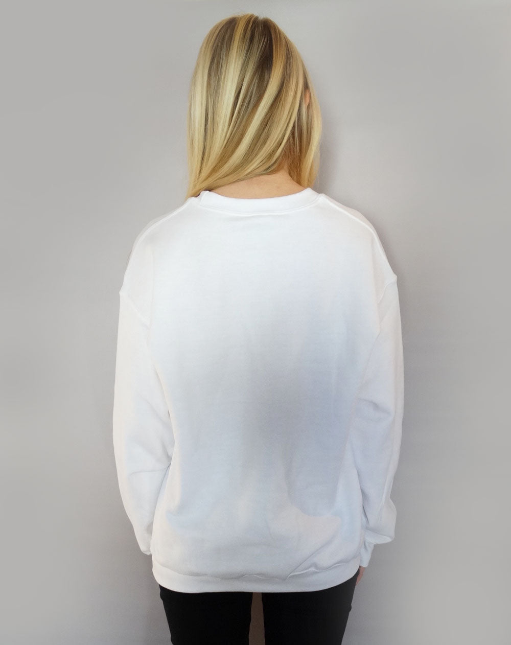 Black Drip Lip Jumper In White