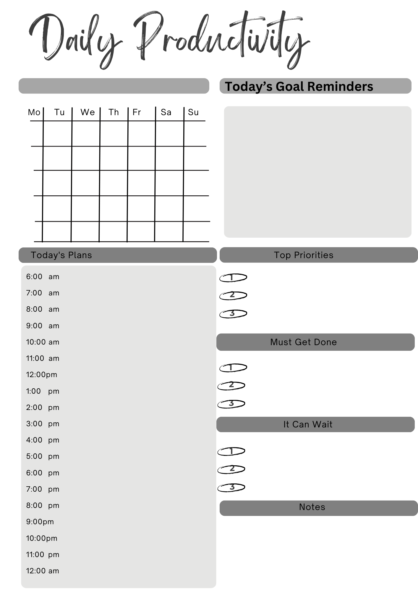 Free Budget Business Planner