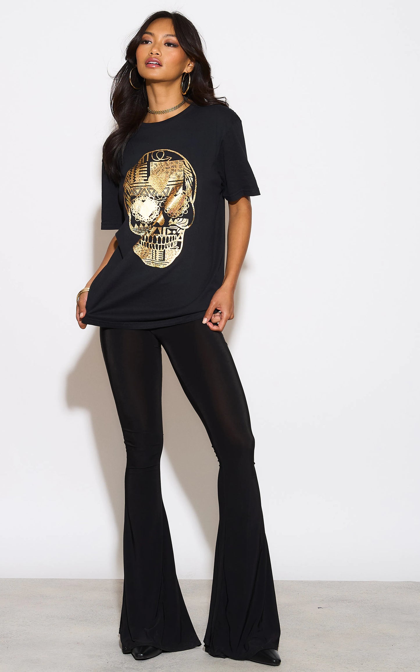 Sugar Skull Halloween Print Tshirt