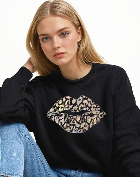 Leopard Luxe Sweatshirt in Black