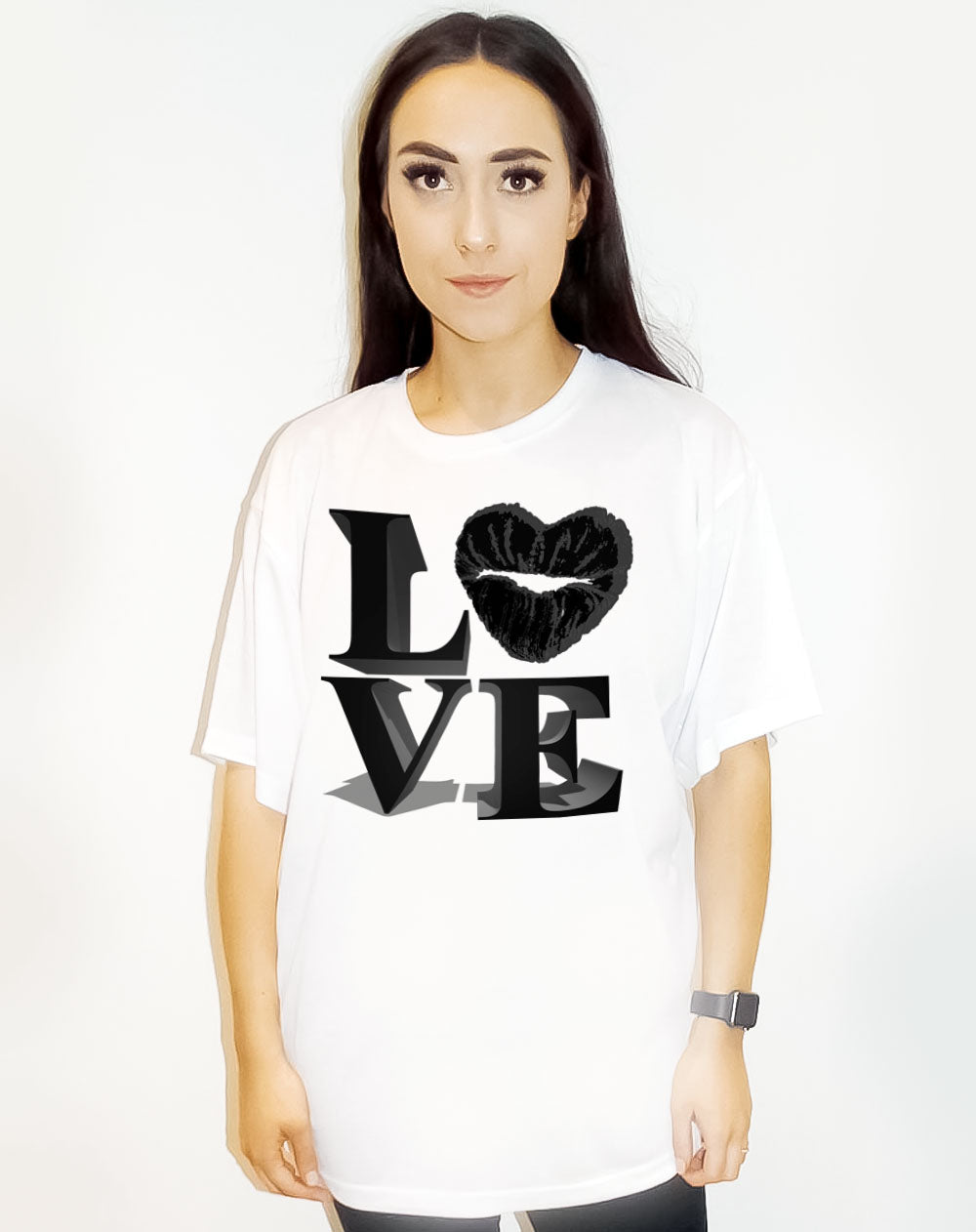 Love Dimension Graphic Tshirt in White