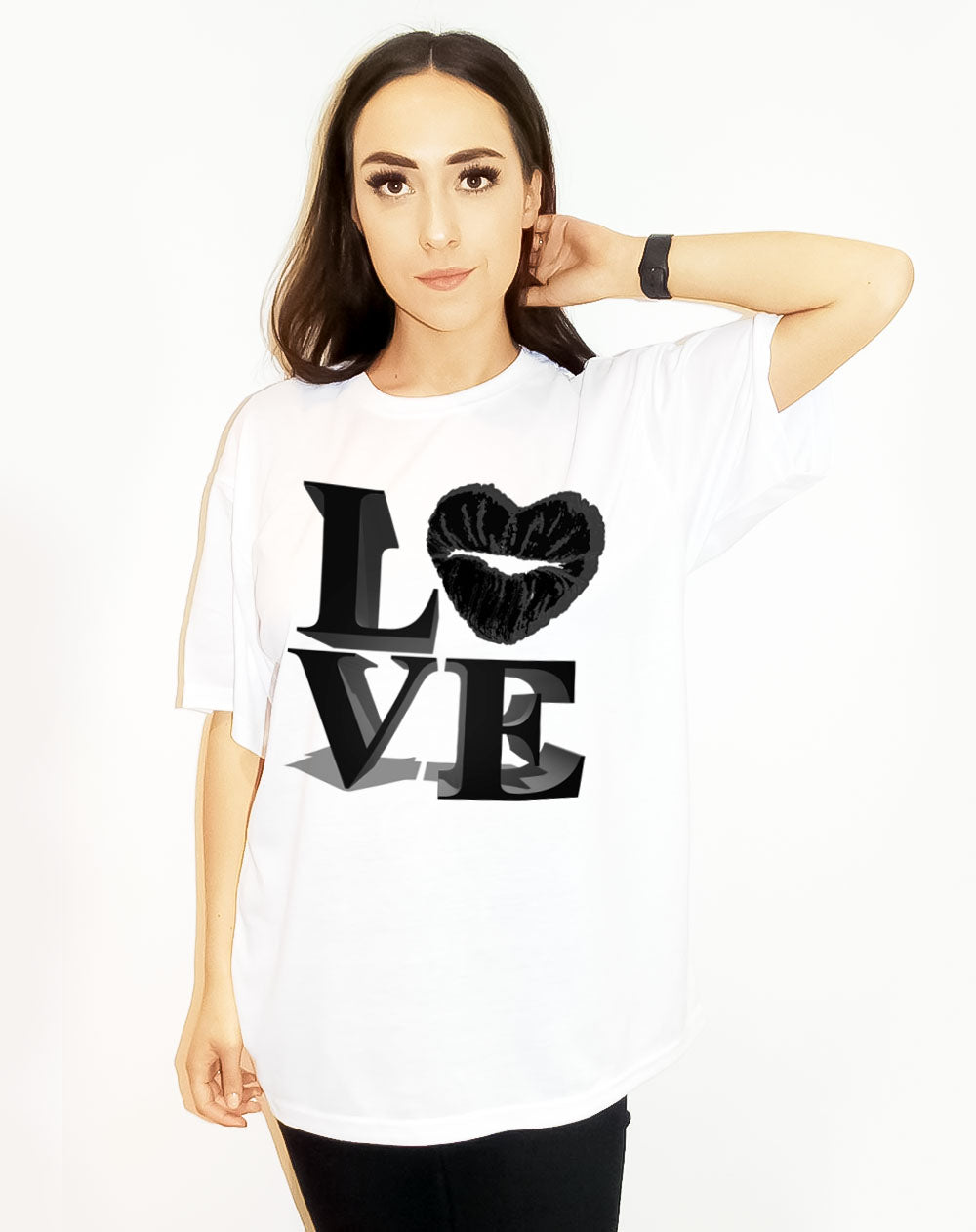 Love Dimension Graphic Tshirt in White