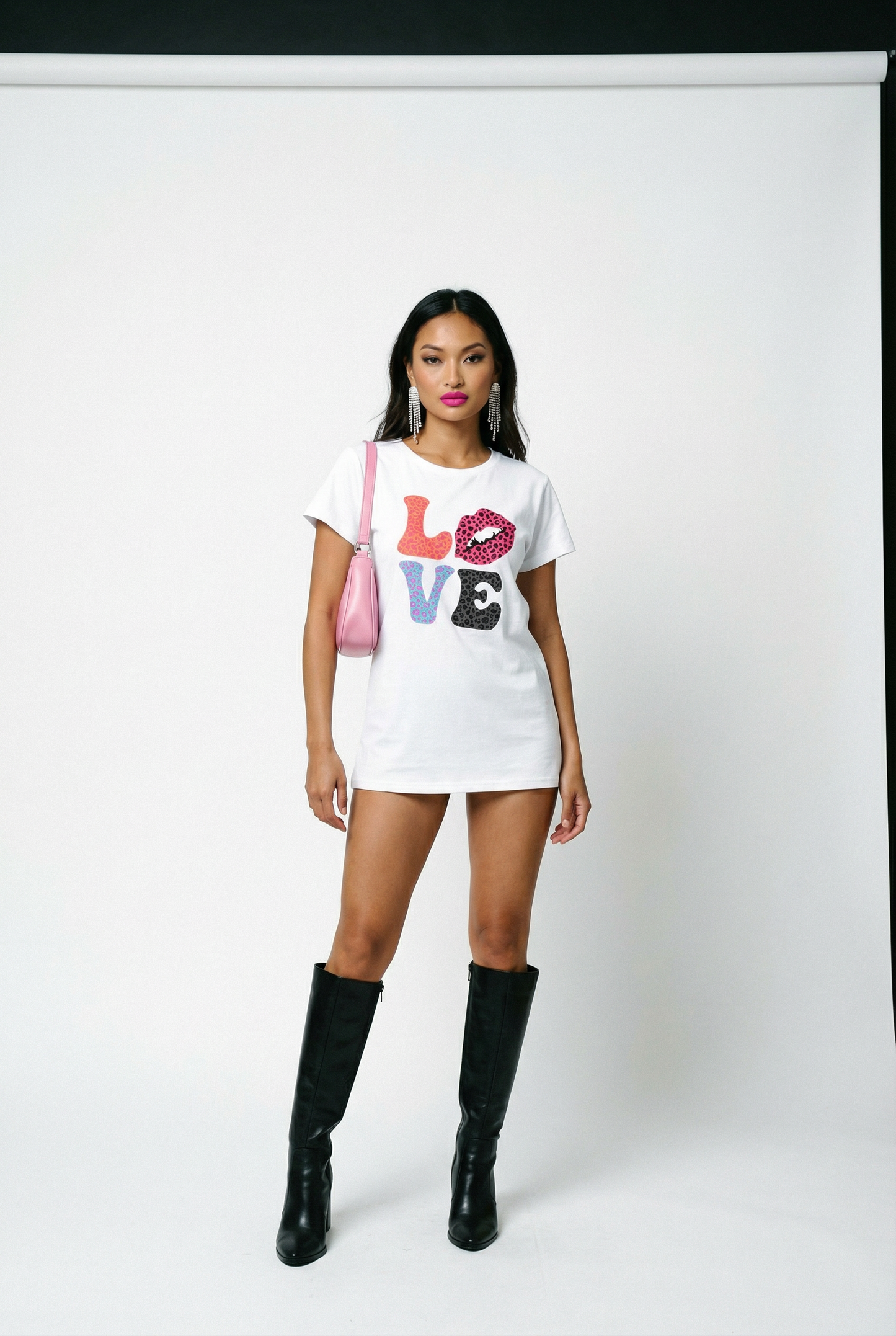 A Fierce Leopard Romance Tshirt In White