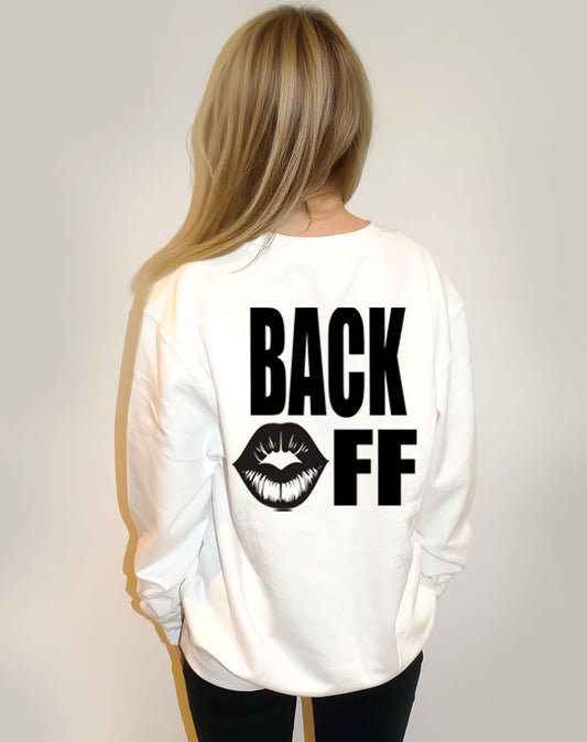 Back off Sweater in White