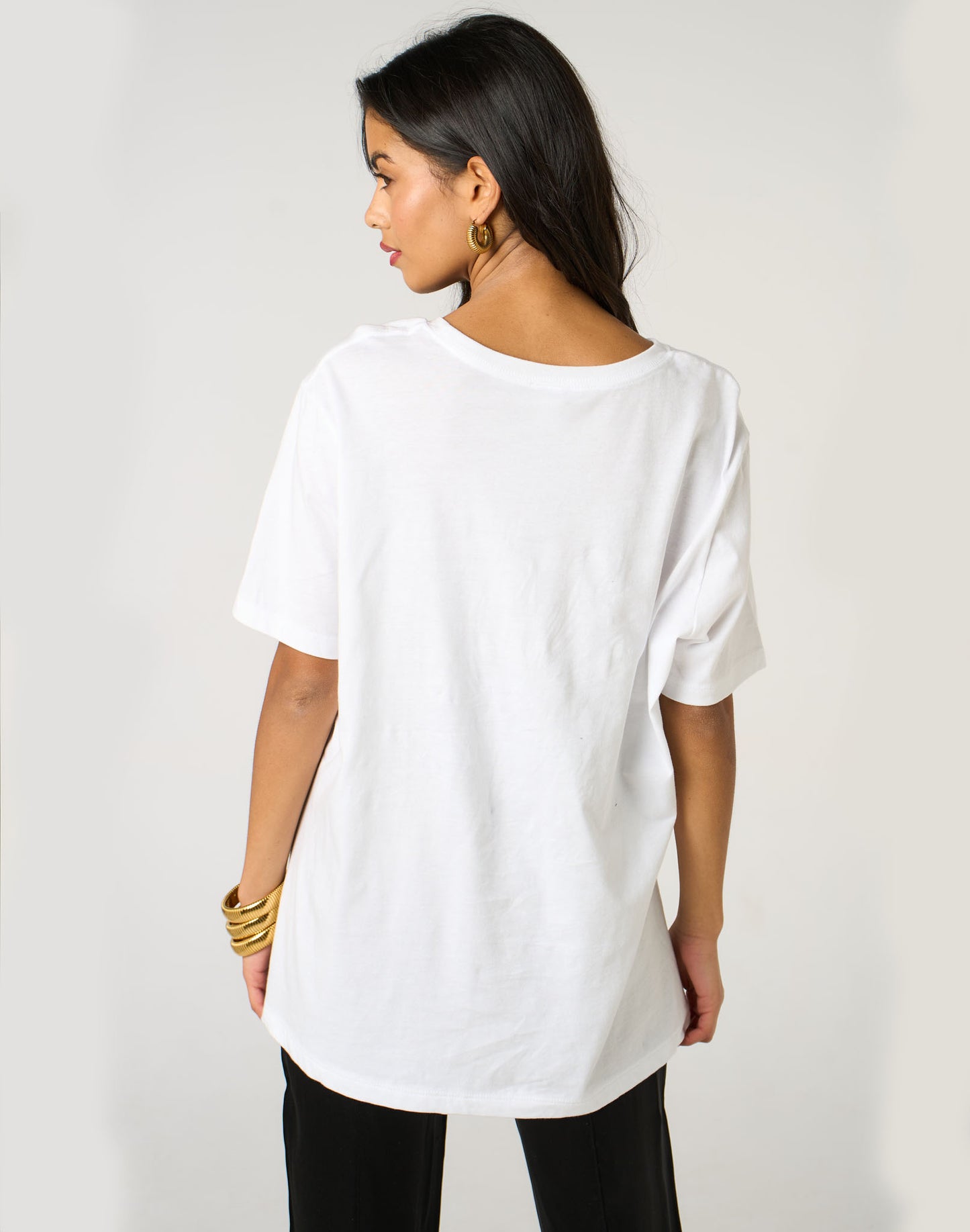 Black Half-Hearted Love Hate Tshirt In White