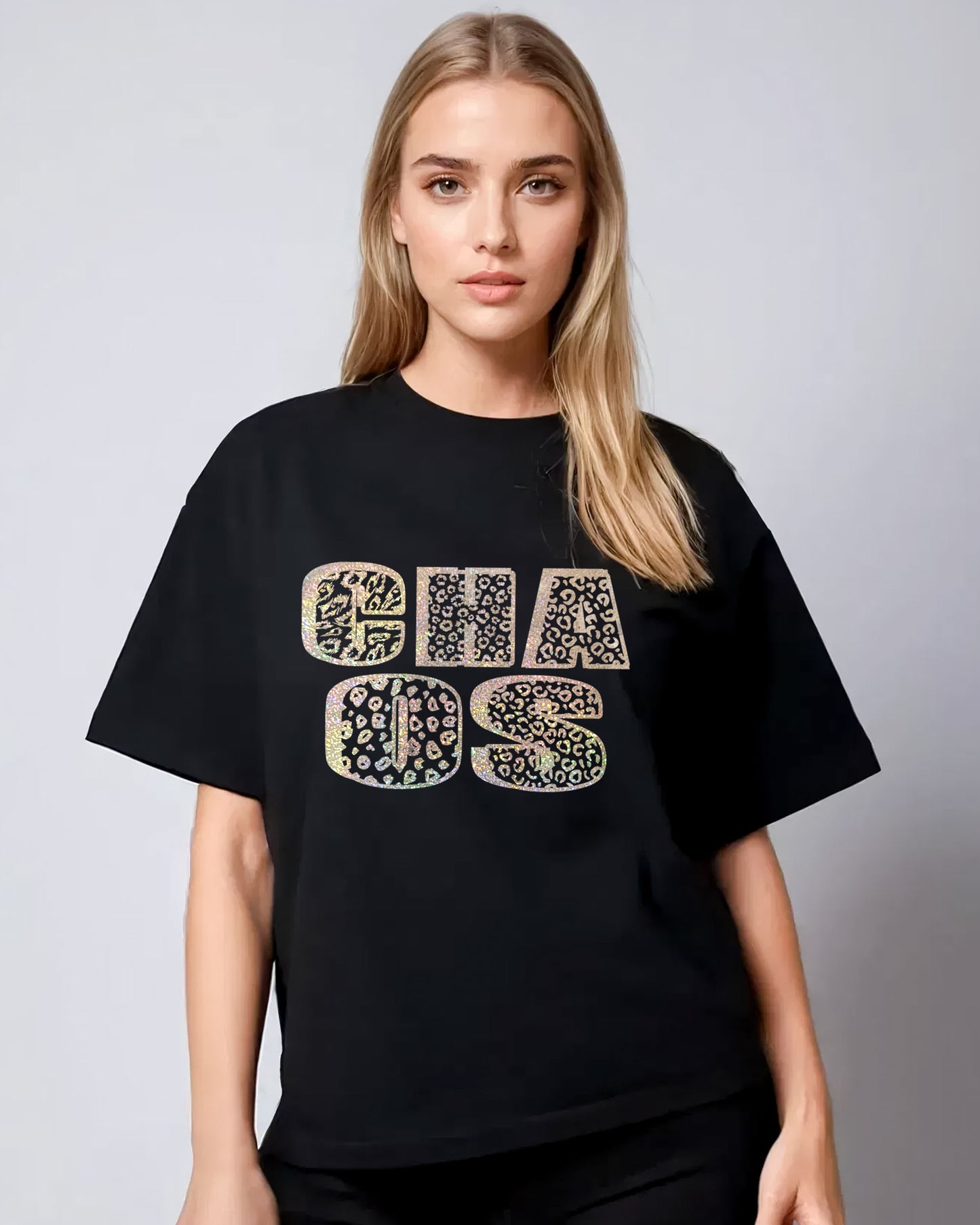 Wild Chaos Graphic Tshirt In Black