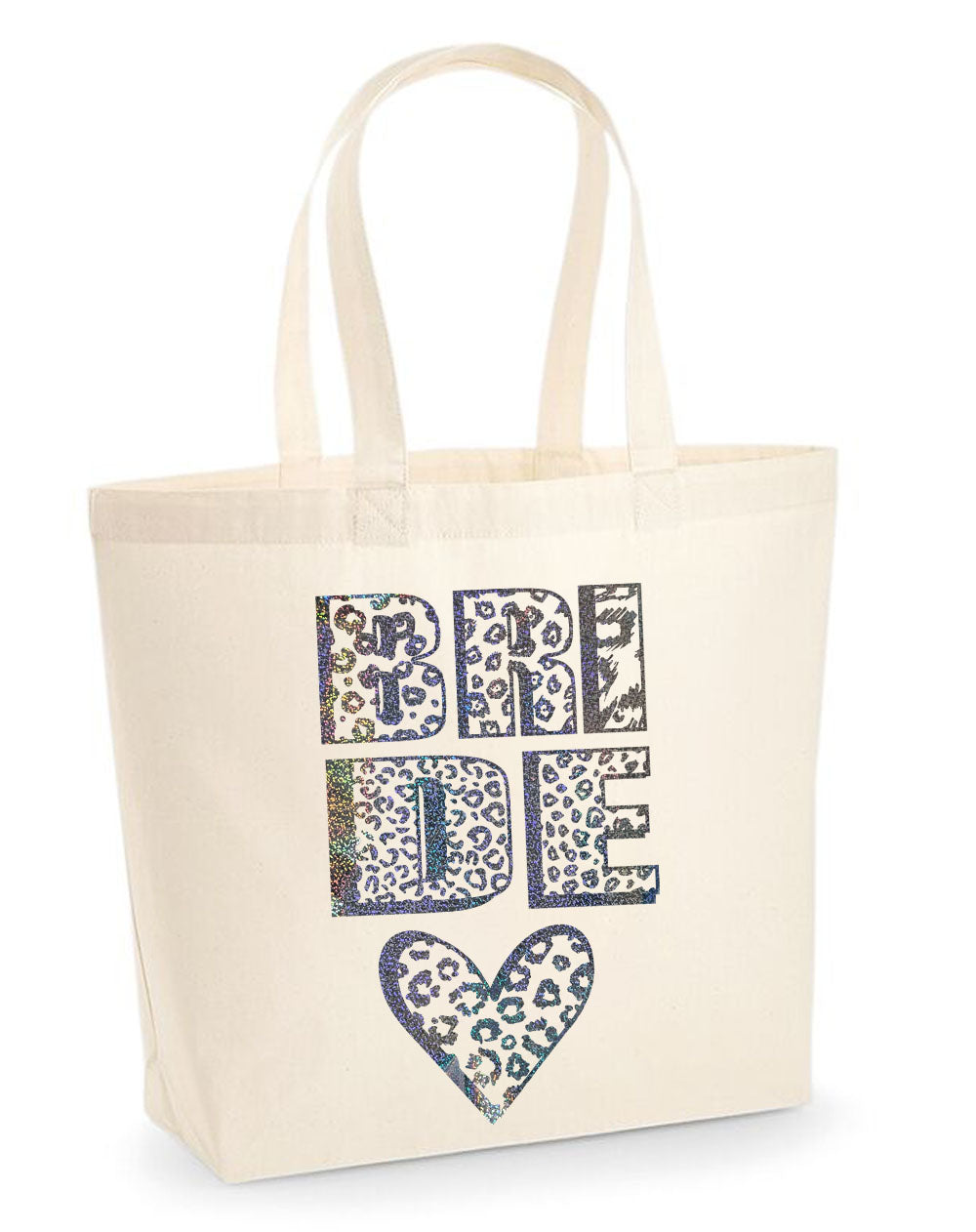 Bride Silver Text tote bag in cream