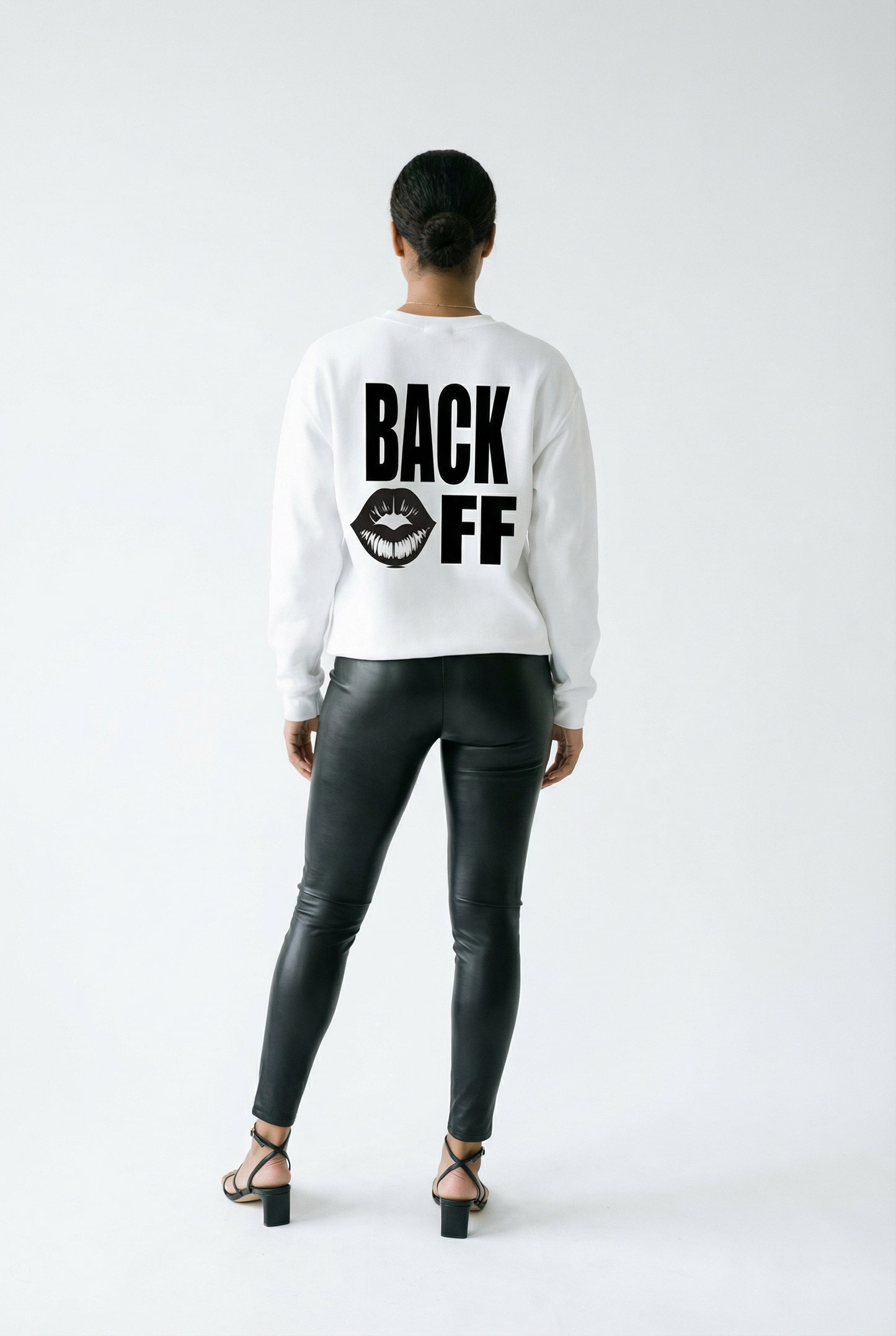 Back off Sweater in White
