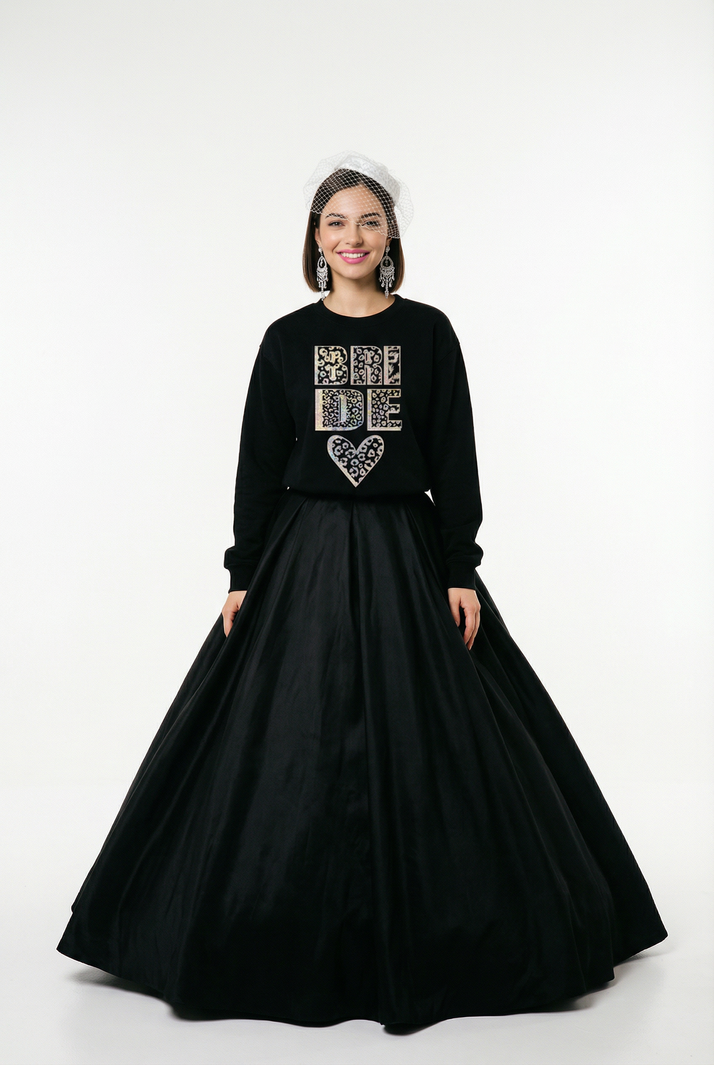 Bride Gold Text Sweater In Black