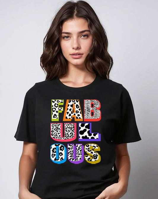 Wildly Fabulous Graphic Text Tshirt