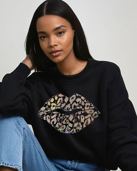 Leopard Luxe Sweatshirt in Black