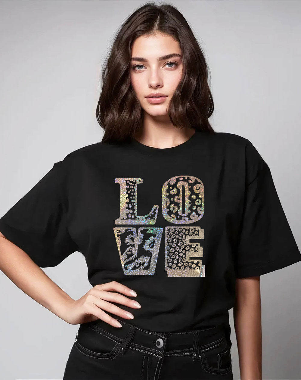 Love Safari Graphic Tshirt In Black