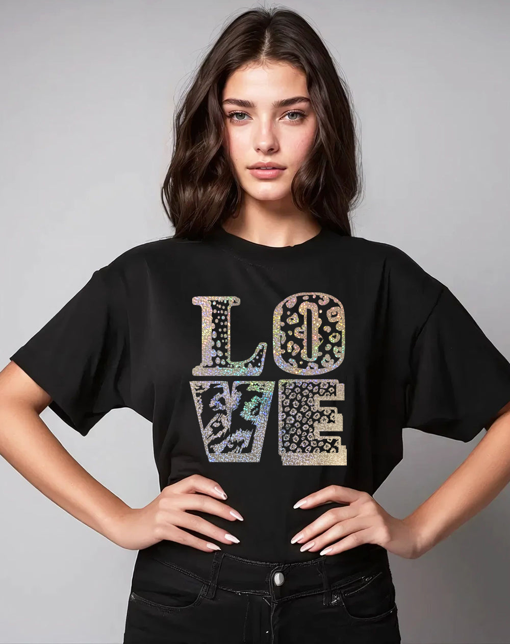 Love Safari Graphic Tshirt In Black