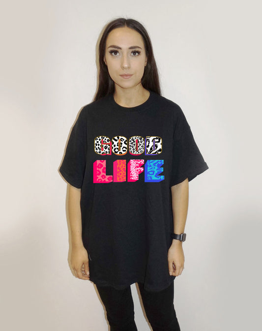 Neon Jungle Good Life Tshirt In Black