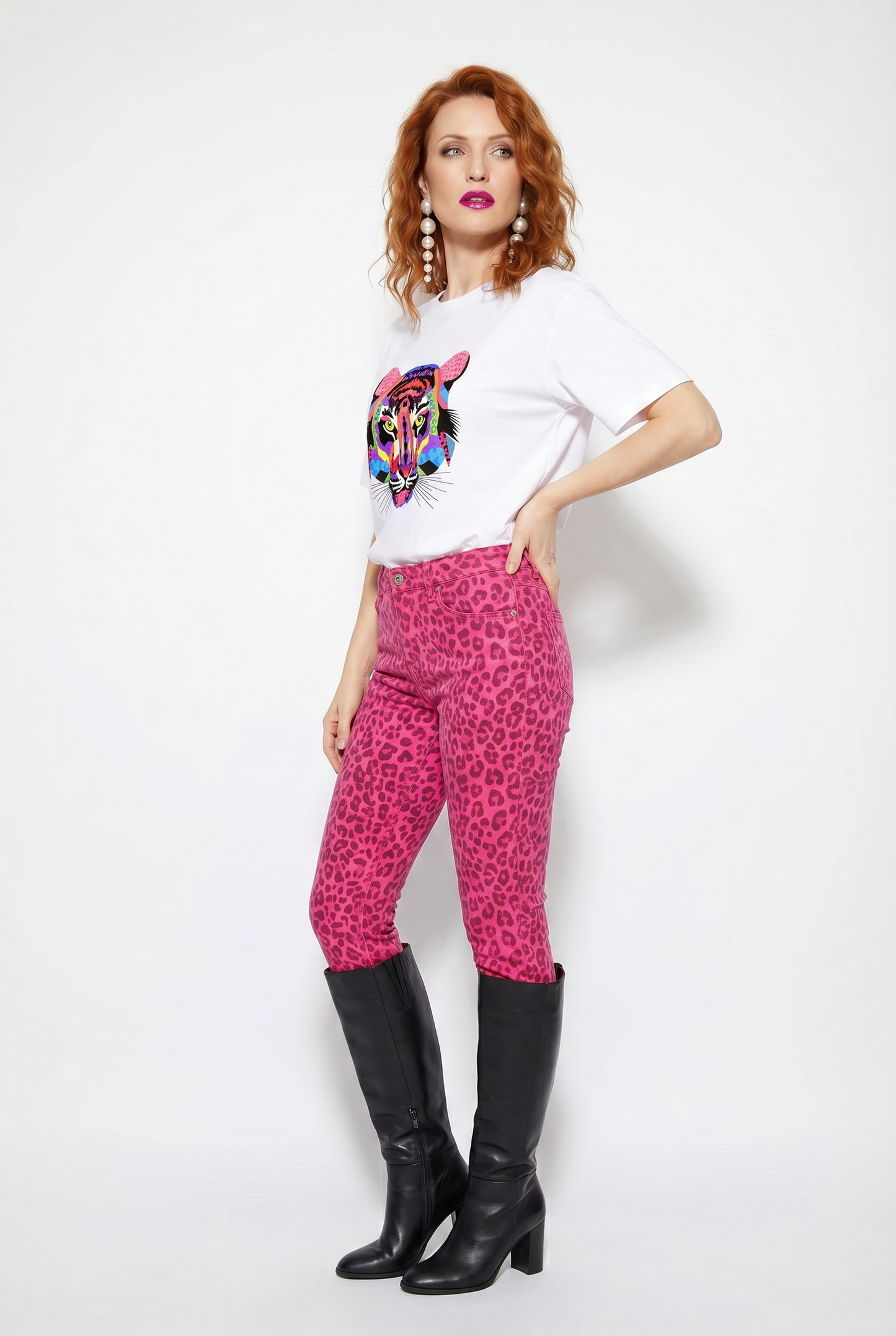 Mosaic Leopard Tiger Tee