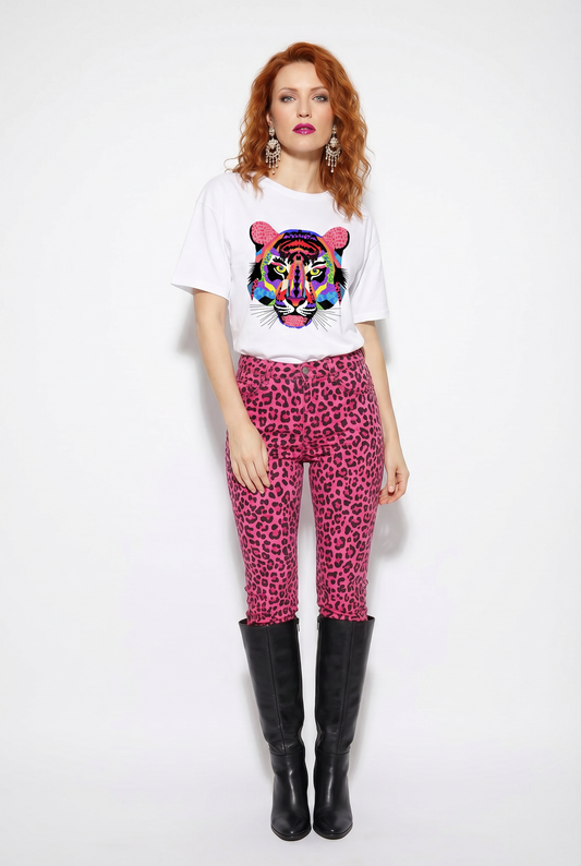 Mosaic Leopard Tiger Tee