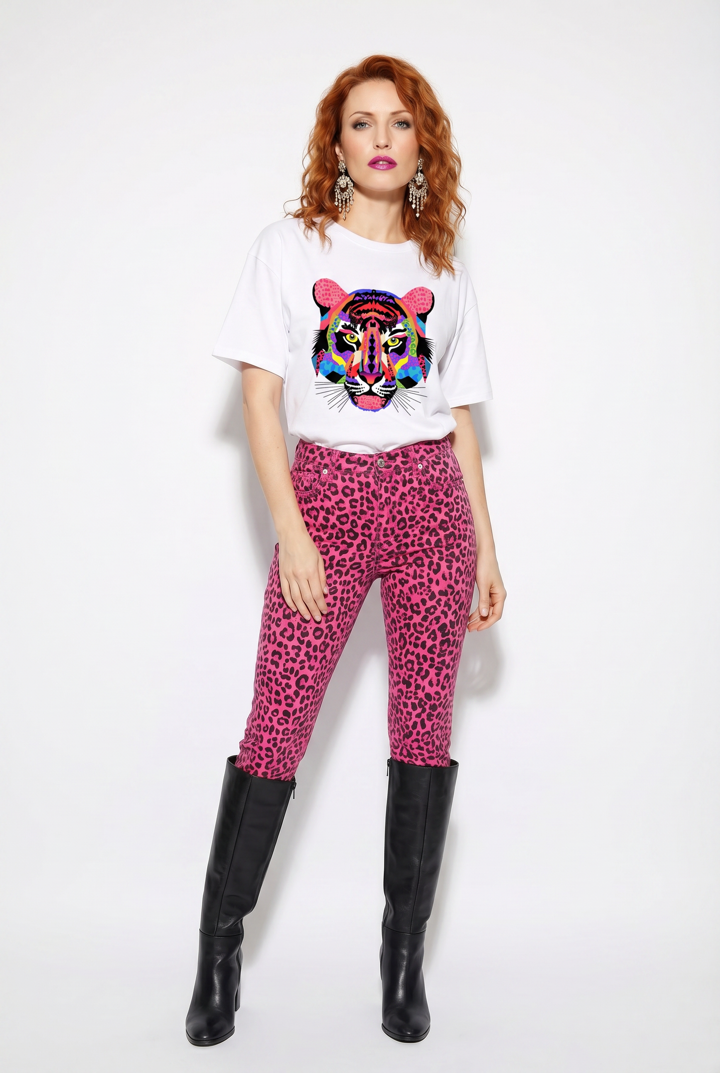 Mosaic Leopard Tiger Tee
