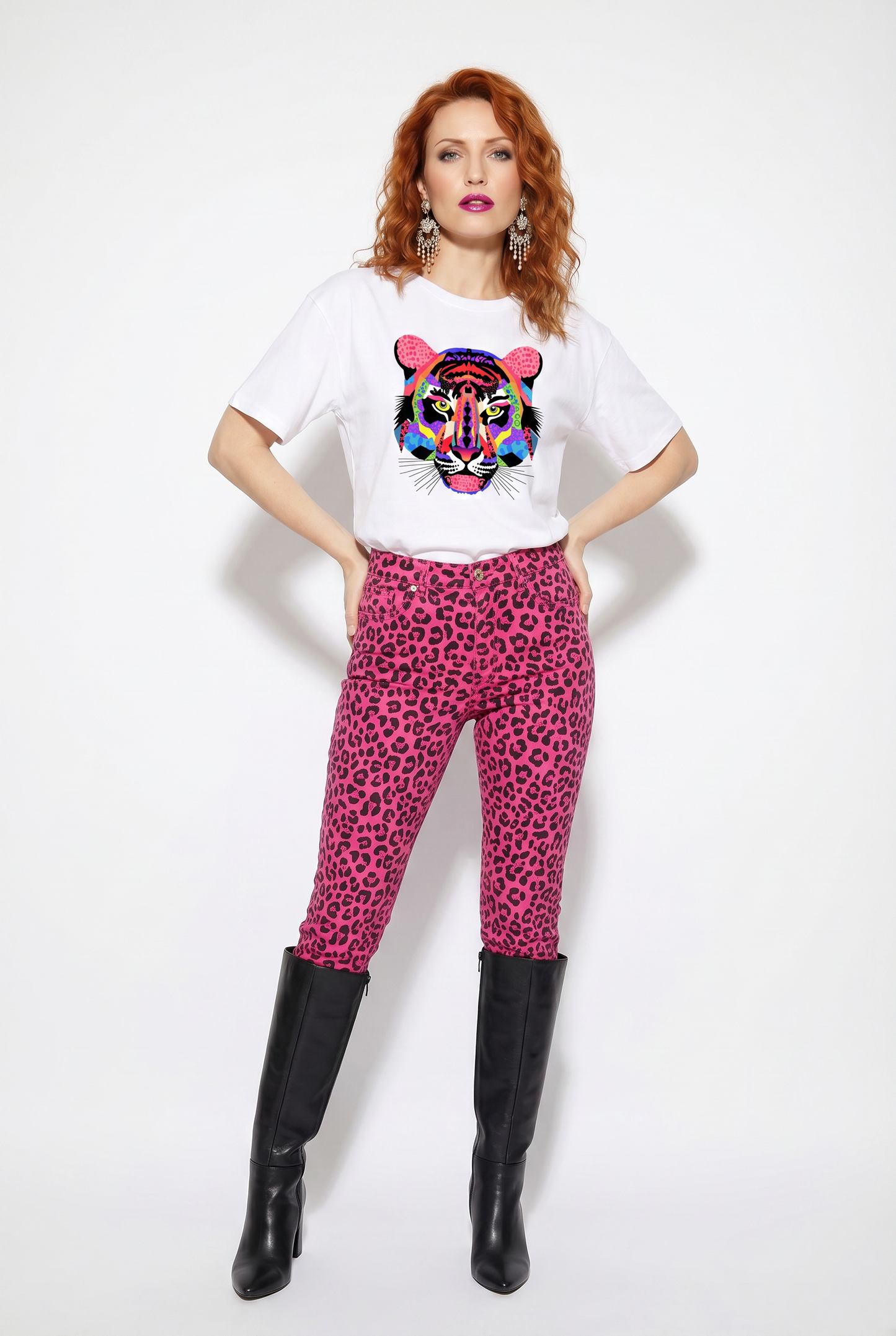Mosaic Leopard Tiger Tee