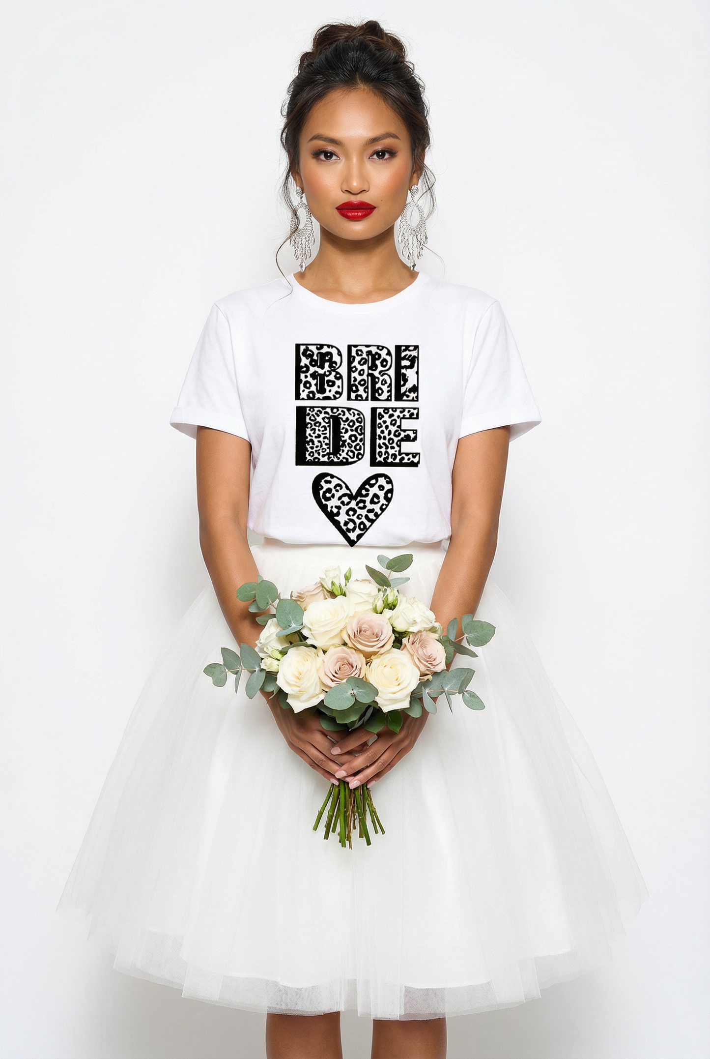 Happily Ever Wild Bride T-Shirt In White