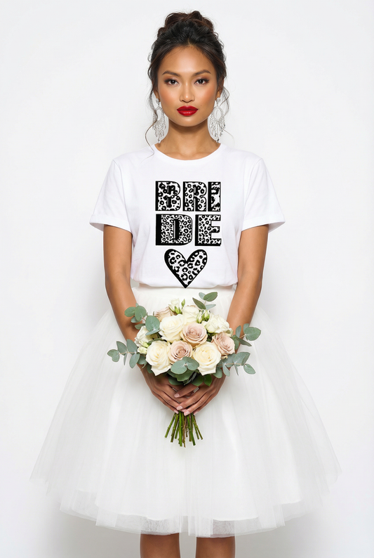 Happily Ever Wild Bride T-Shirt In White
